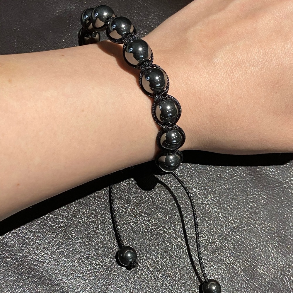 Tiger’s Eye & Hematite Macrame 10mm Bracelet